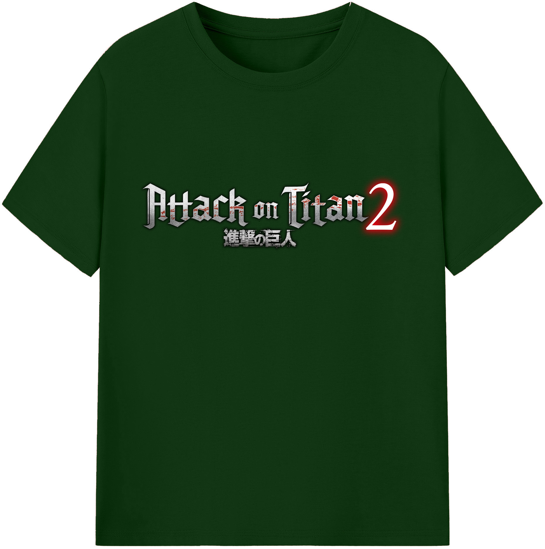 （画像用） 進撃の巨人 Attack on Titan 綿100％半袖Tシャツ（フロントプリント）